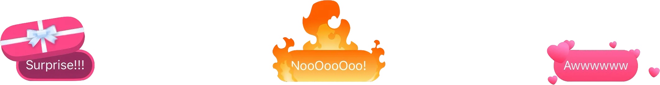 Text power-up stickers