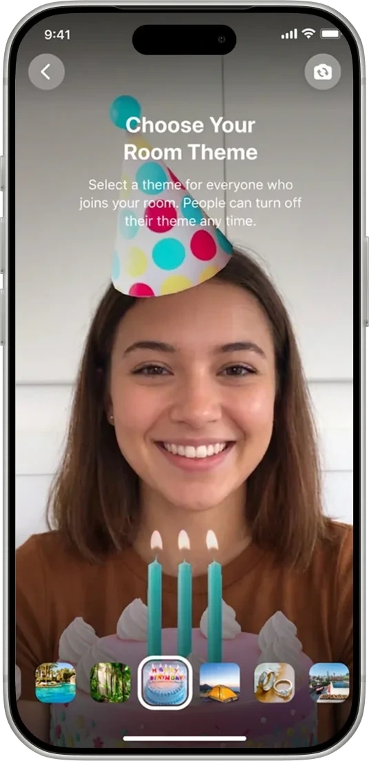Shared background and AR effect on a group video call (2 of 5)